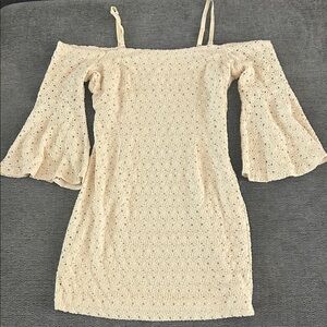 Free People Women’s Cream Off-Shoulder Lace Dress